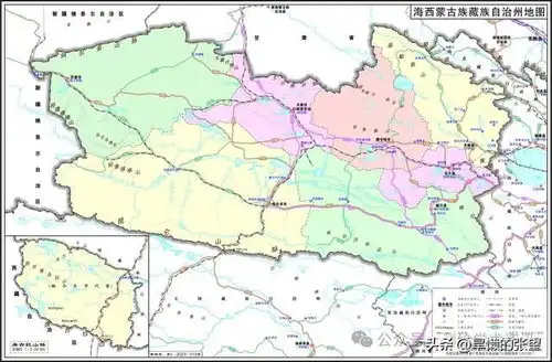 2024高清版青海省及8市州地图

