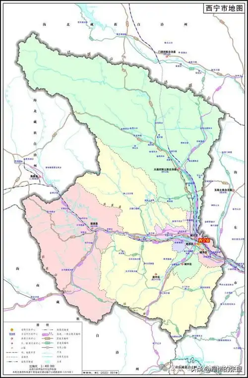 2024高清版青海省及8市州地图
