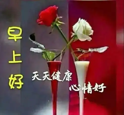 早上好短信祝福语录漂亮早上好问候语祝福表情图片
